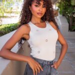 Daisy Top Κρέμ