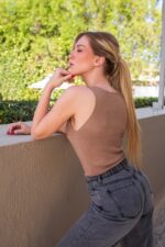 Daisy Top Καφέ - Image 4
